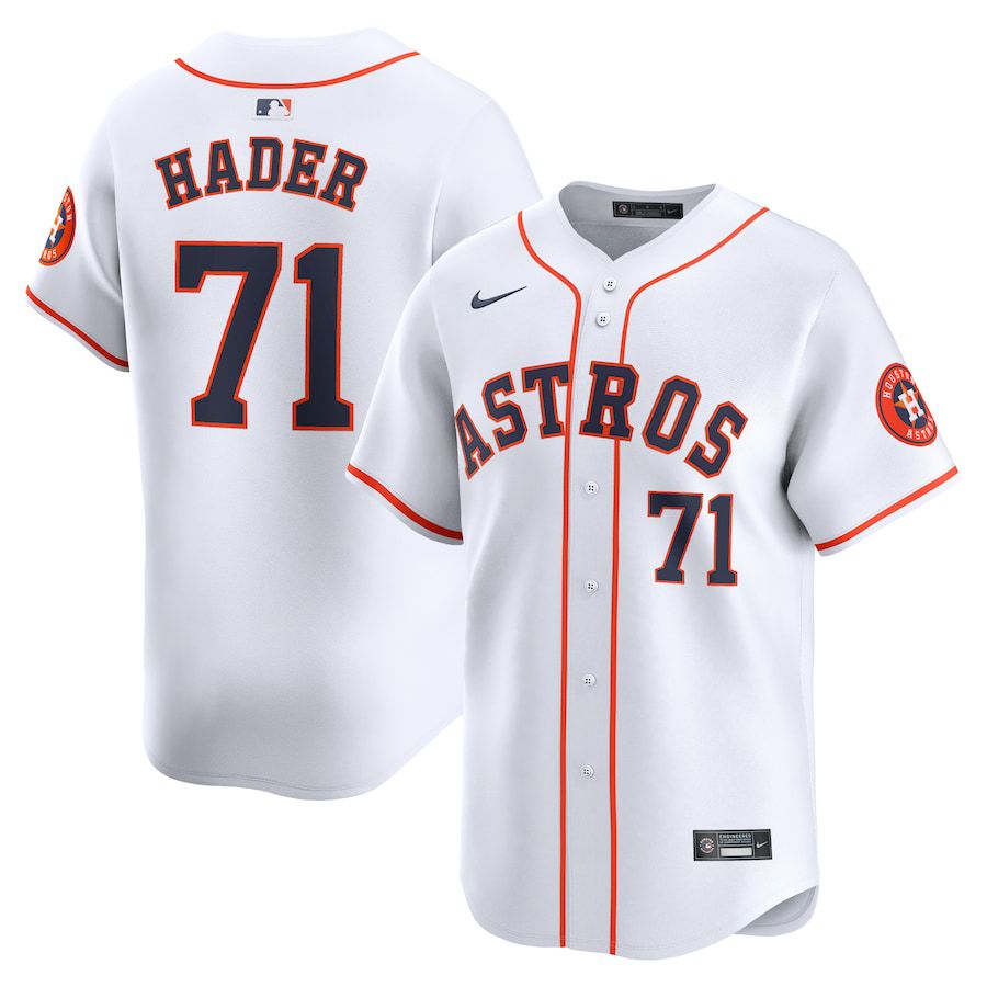 Men Houston Astros #71 Josh Hader Nike White Home Limited Player MLB Jersey